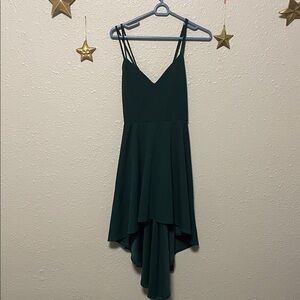 Windsor Dark Green High Low Dress